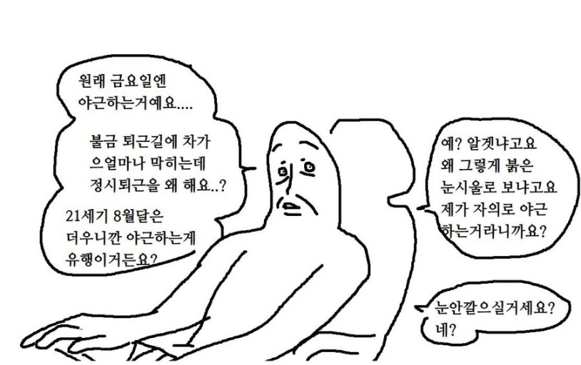 이 놈의 야근은 언제 끝나나?